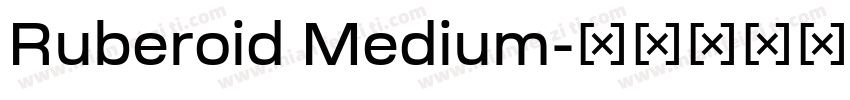 Ruberoid Medium字体转换